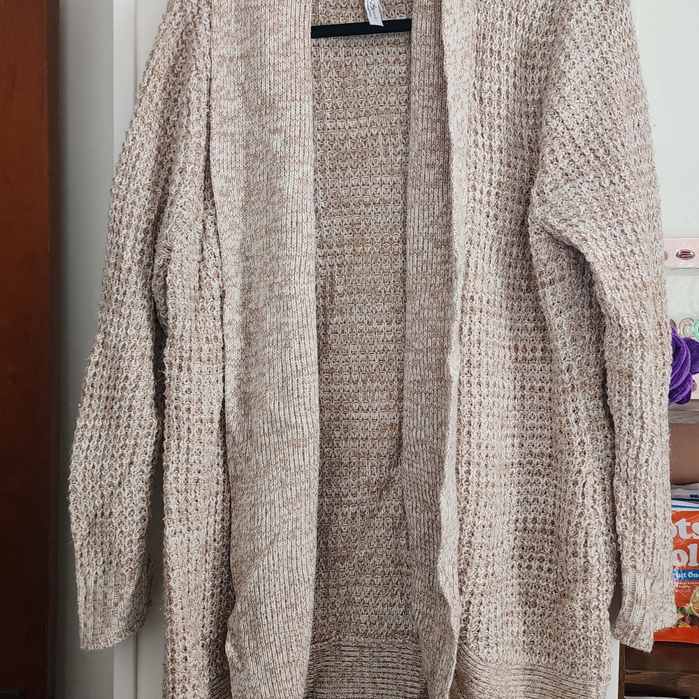 Bobbie Brooks Light Tan Knit Cardigan